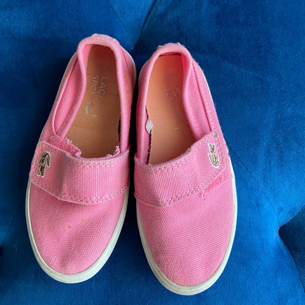 Lacoste pink sneakers. Size 8. Gently used.